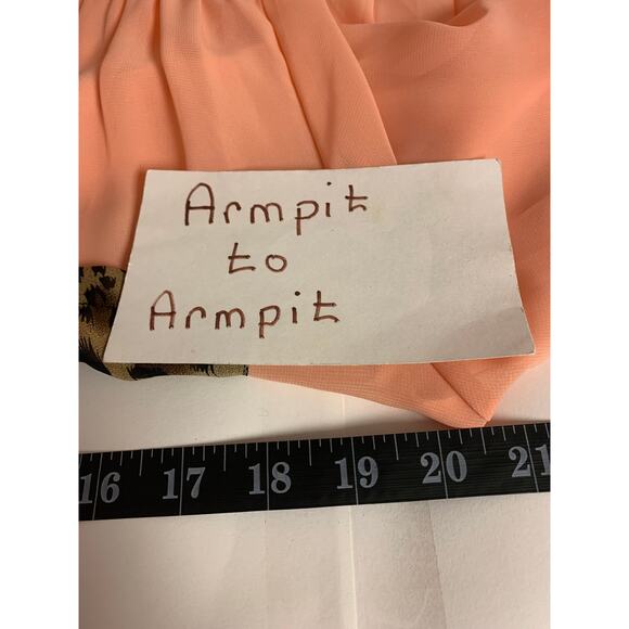 Penelope Blouse Sheer Animal Print Whimsical Feminine Timeless 80s Womens SZ M - Picture 8 of 10